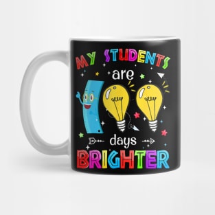 My Students Are 100 Days Brighter 100 Days Of School Teacher Mug